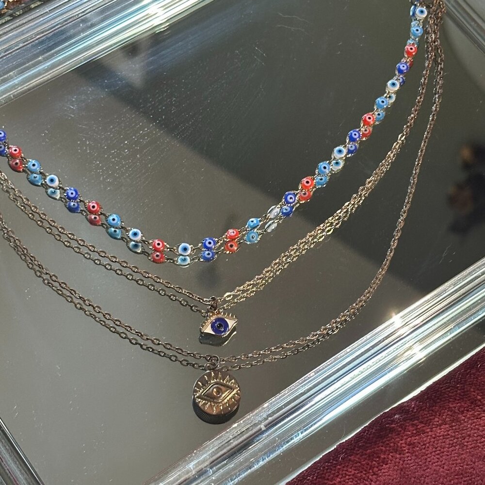 Evil Eye Layered Necklace